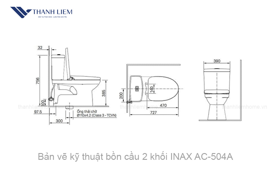 bon cau 2 khoi inax ac-504a nap rua co cw-s15vn