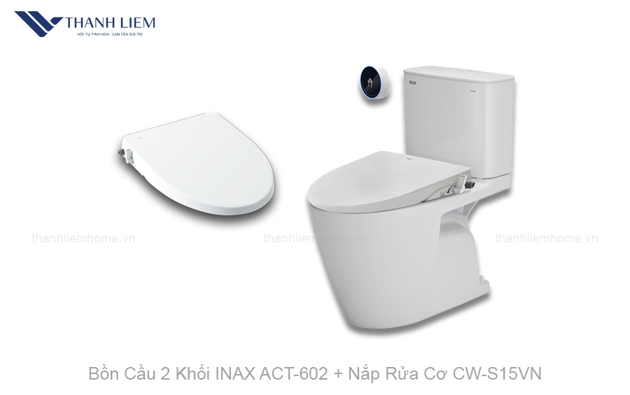bon cau 2 khoi inax act-602 nap rua co cw-s15vn