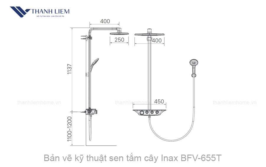 sen tam cay Inax BFV-655T