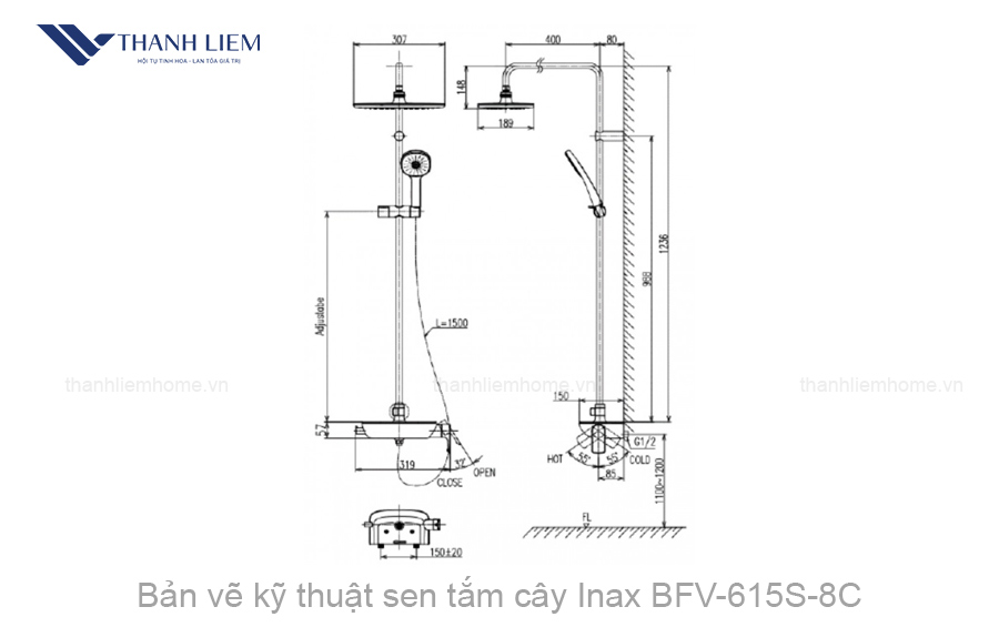 sen tam cay Inax BFV-615S-8C