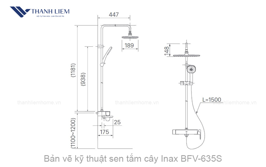 sen tam cay Inax BFV-635S