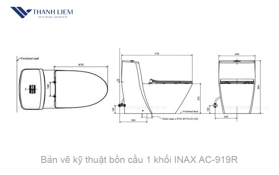 bon cau 1 khoi inax ac-919r nap rua co cw-s15vn