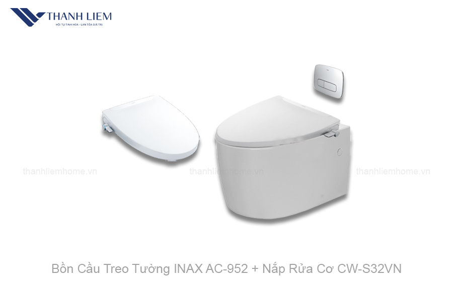 bon cau treo tuong inax ac-952 nap rua co cw-s32vn