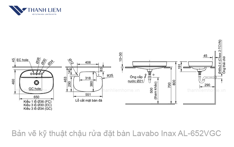 chau rua dat ban inax al-632vfc