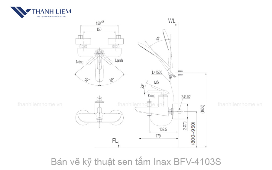 sen tam Inax BFV-4103S