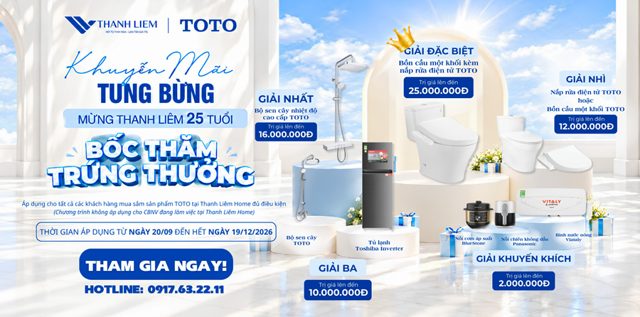 Khuyến Mãi Mừng Sinh Nhật 25 Tuổi Thanh Liêm Home