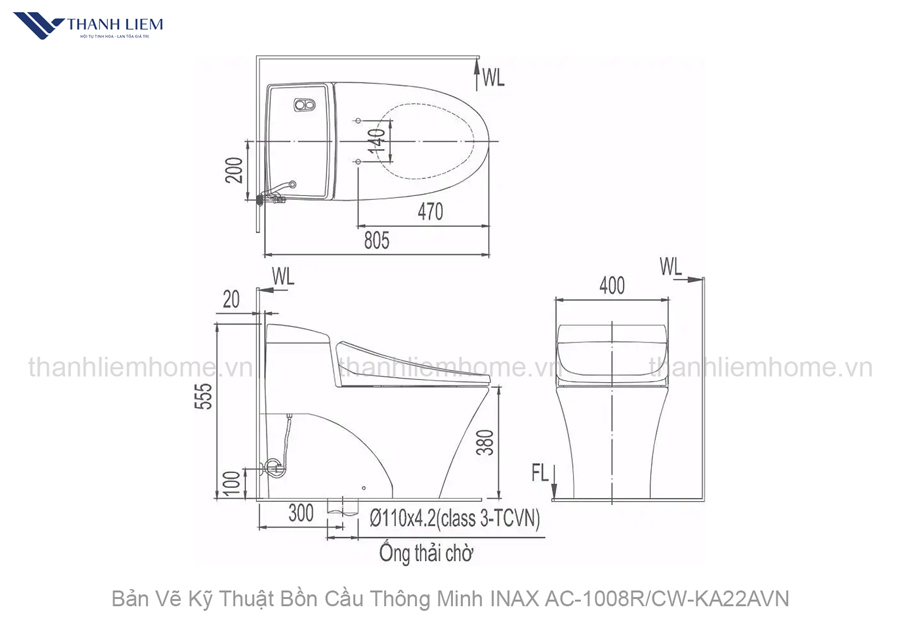 bon cau thong minh inax ac-1008rcw-ka22avn