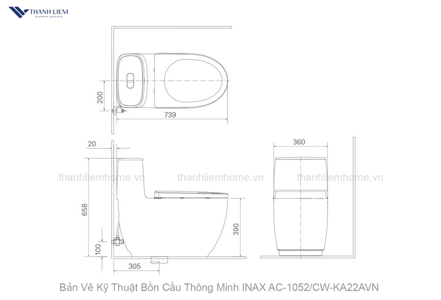 bon cau thong minh inax ac-1052cw-ka22avn