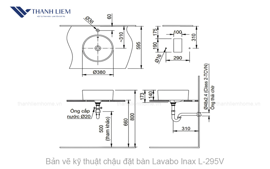 chau rua dat ban inax l-295v