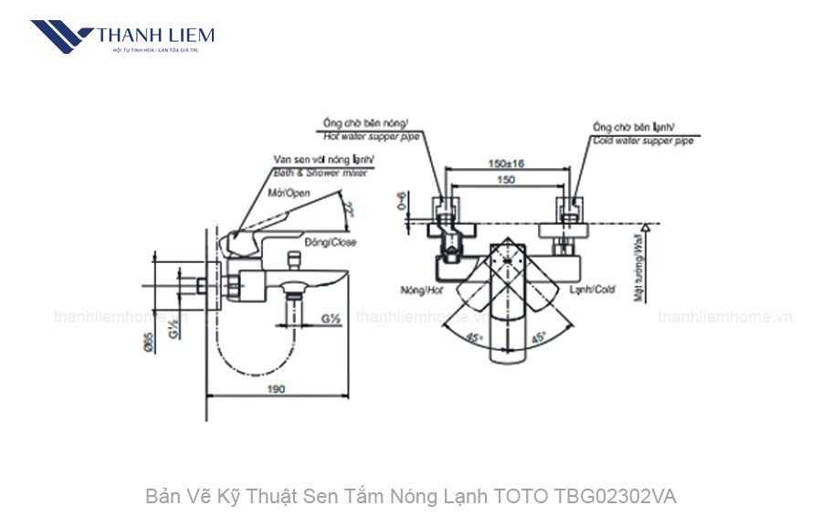 sen tam nong lanh toto tbg02302va