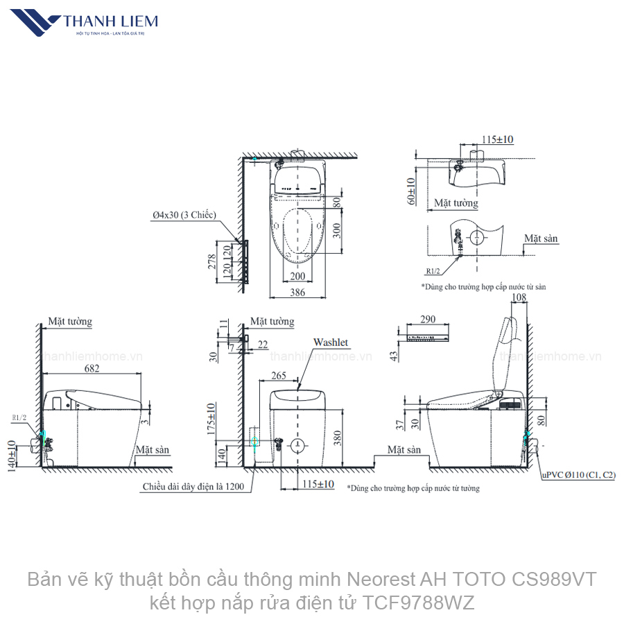 bon cau thong minh neorest ah toto cs989vt ket hop nap rua dien tu tcf9788wz