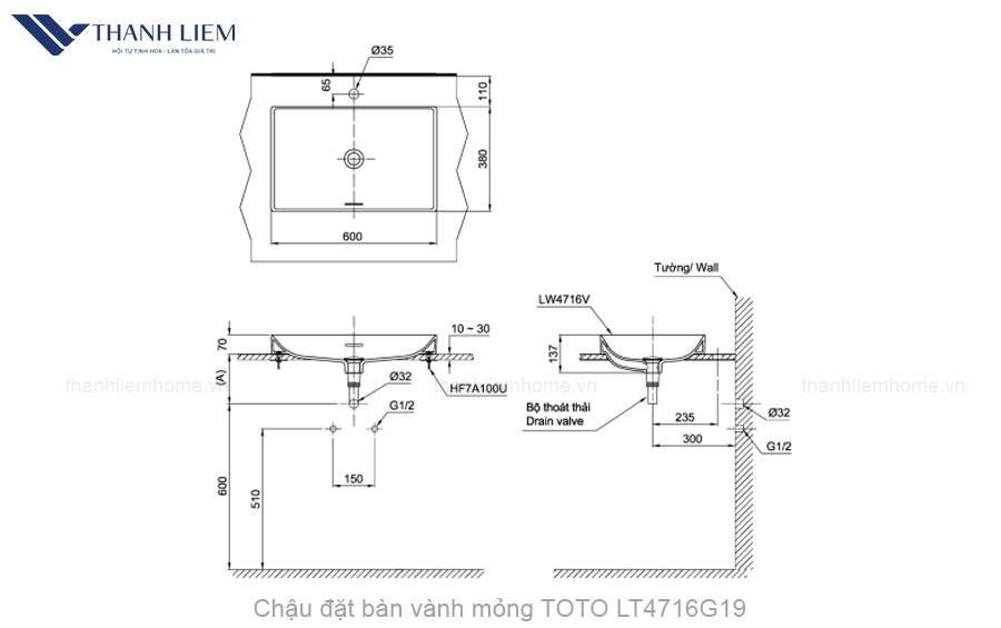 chau dat ban vanh mong toto lt4716g19