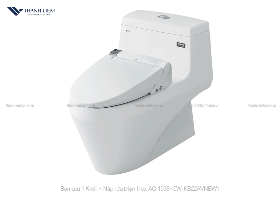 ban cau 1 khoi inax ac-1035 + nap rua dien cw-kb22avn