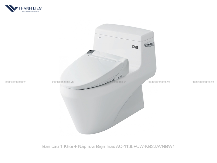 ban cau 1 khoi inax ac-1135 + nap rua dien cw-kb22avn