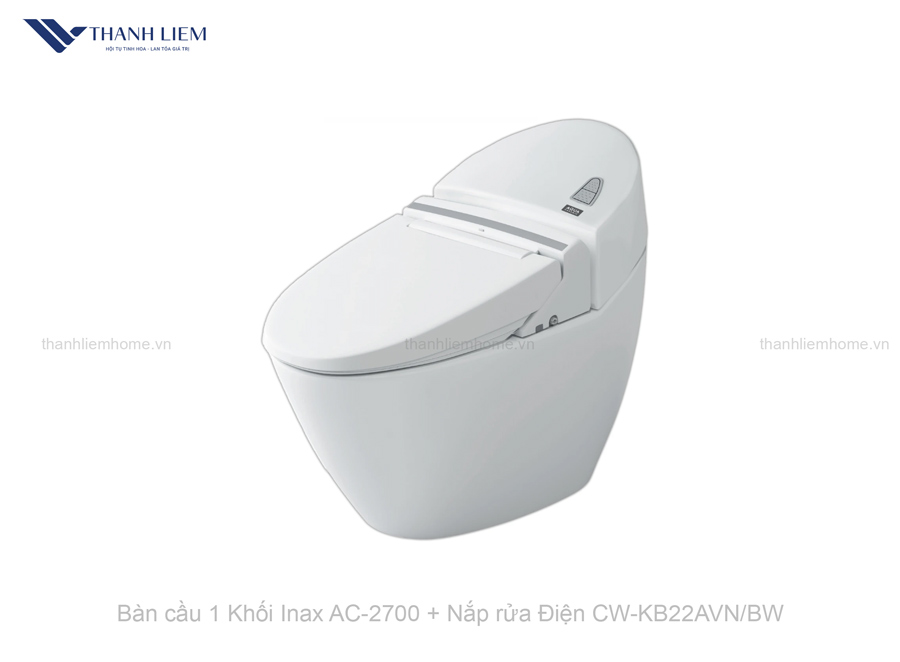 ban cau 1 khoi inax ac-2700 + nap rua dien cw-kb22avn