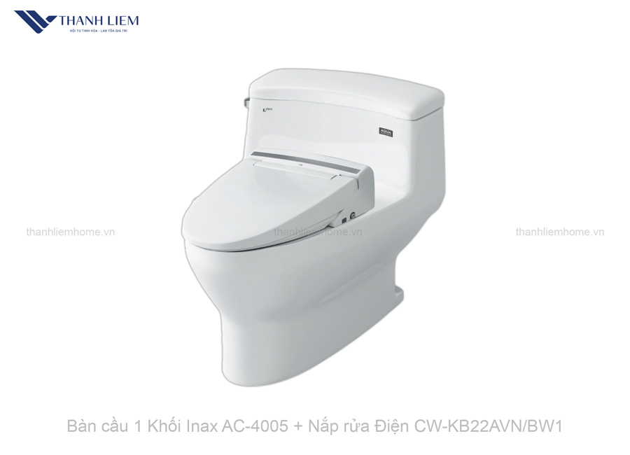 ban cau 1 khoi inax ac-4005 + nap rua dien cw-kb22avn