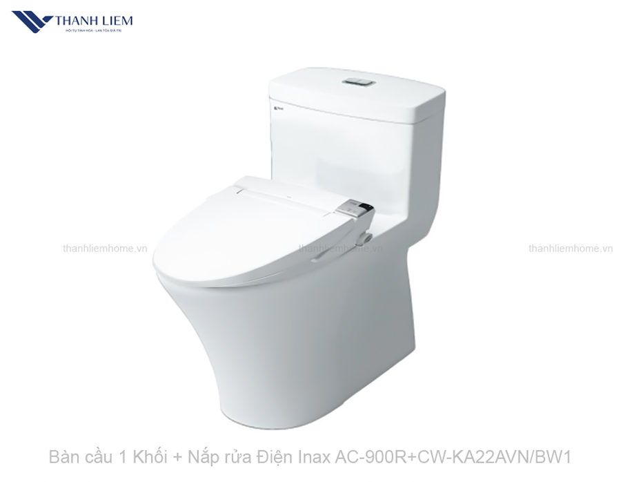 bon cau 1 khoi + nap rua dien tu Inax AC-919R+CW-KA22AVNBW1