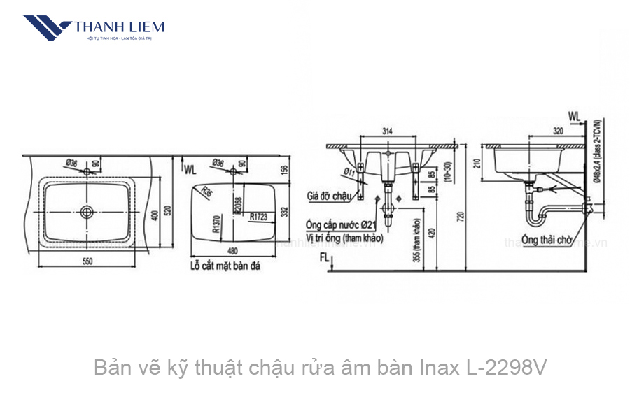 chau rua am ban inax l-2298v