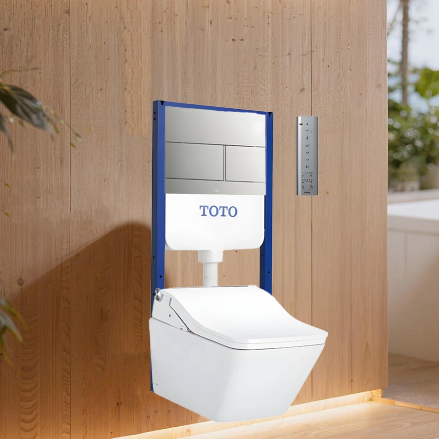 bon cau treo tuong toto cw522ea tich hop nap rua dien tcf803cz