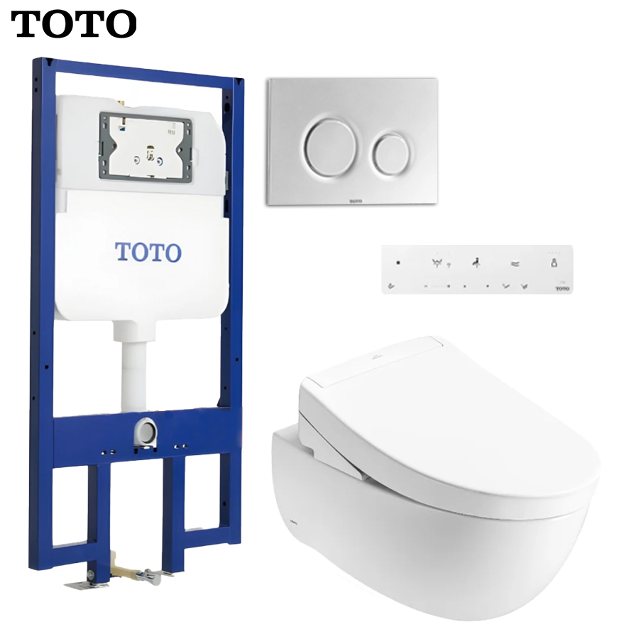 bon cau treo tuong toto cw812rea tich hop nap rua dien tcf34461gaa