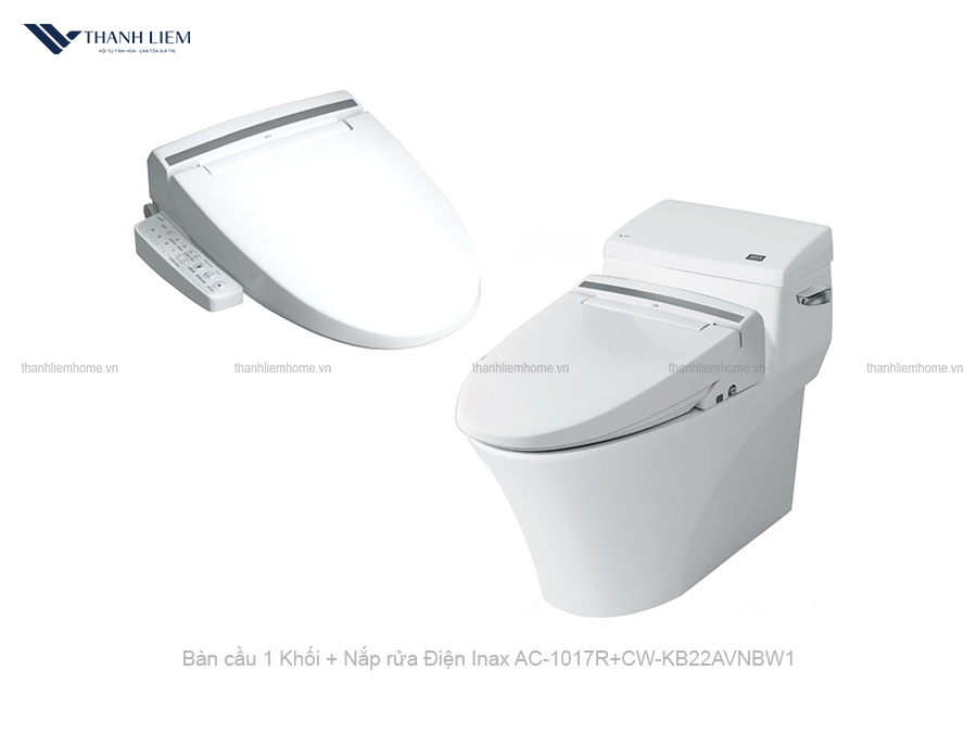 bon cau 1 khoi inax ac-1017r + nap rua dien cw-kb22avn