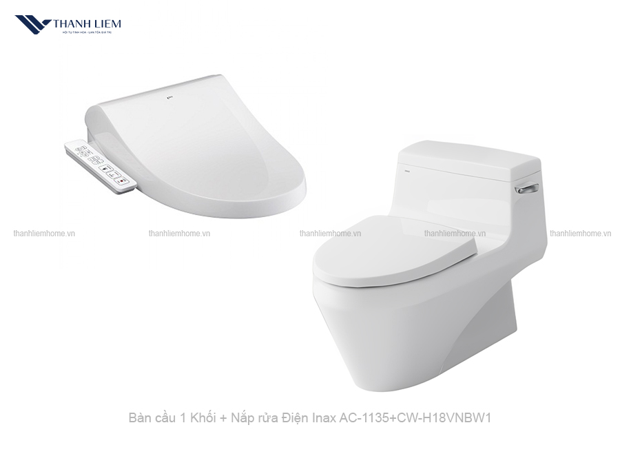 bon cau 1 khoi inax ac-1135 + nap rua dien cw-h18vn