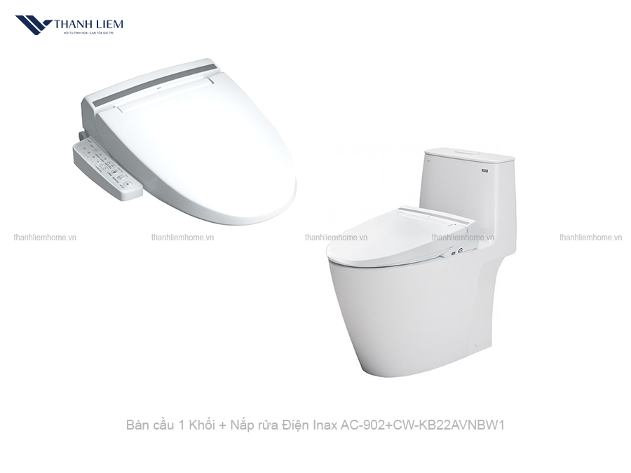 bon cau 1 khoi inax ac-902 + nap rua dien cw-kb22avn