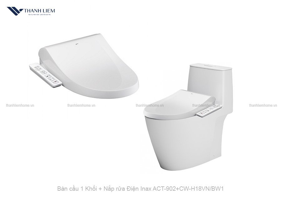 bon cau 1 khoi inax act-902 + nap rua dien cw-h18vn