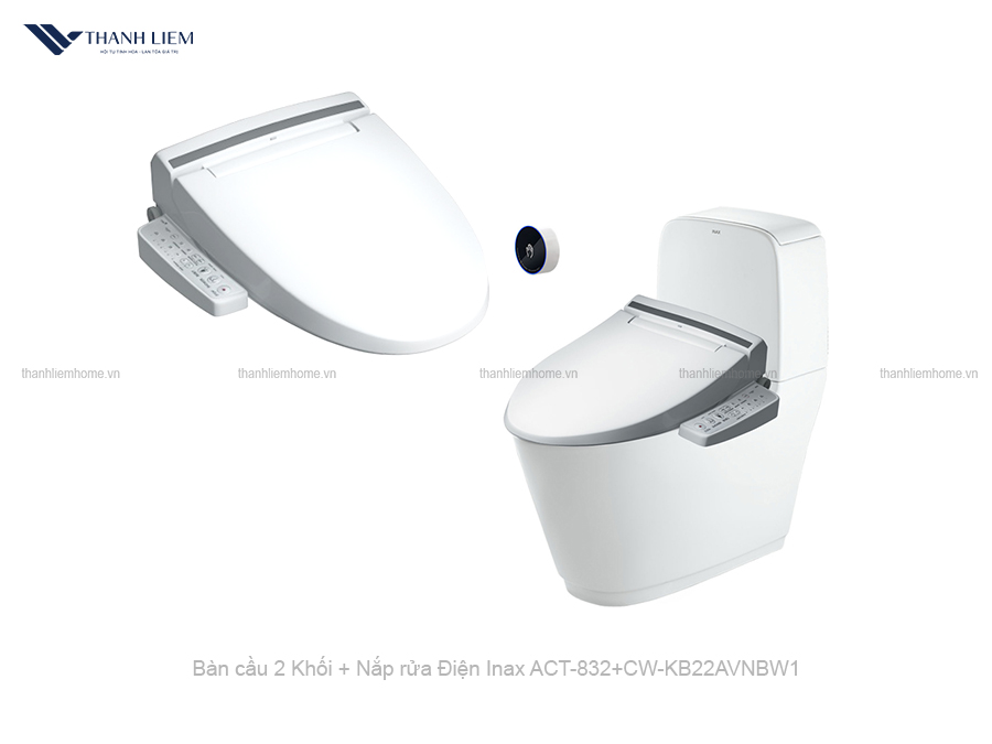 bon cau 2 khoi inax act-832 + nap rua dien cw-kb22avn