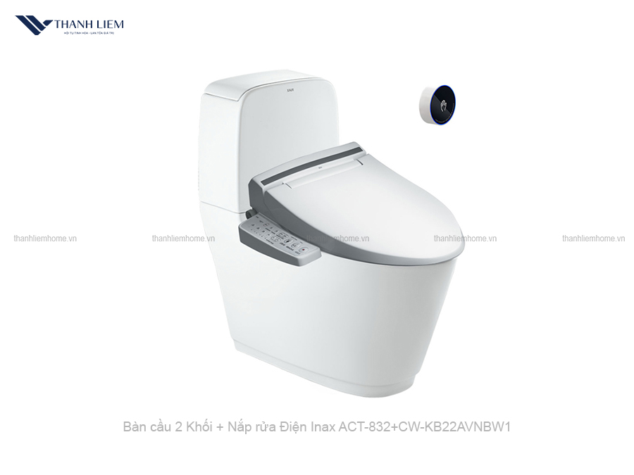 bon cau 2 khoi inax act-832 + nap rua dien cw-kb22avn