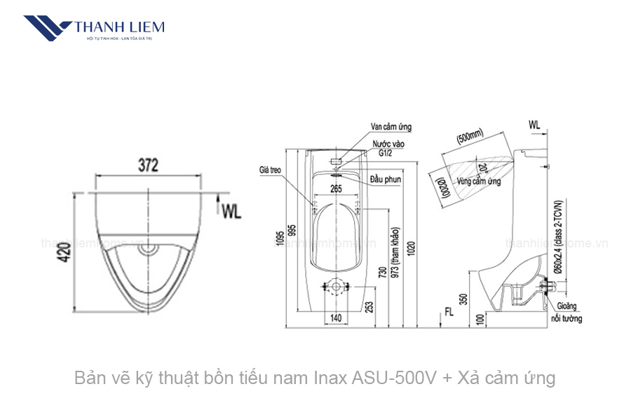 bon tieu nam inax asu-500v
