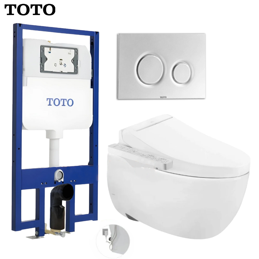 bon cau treo tuong toto cw812rea tich hop nap rua dien tcf23410aaa