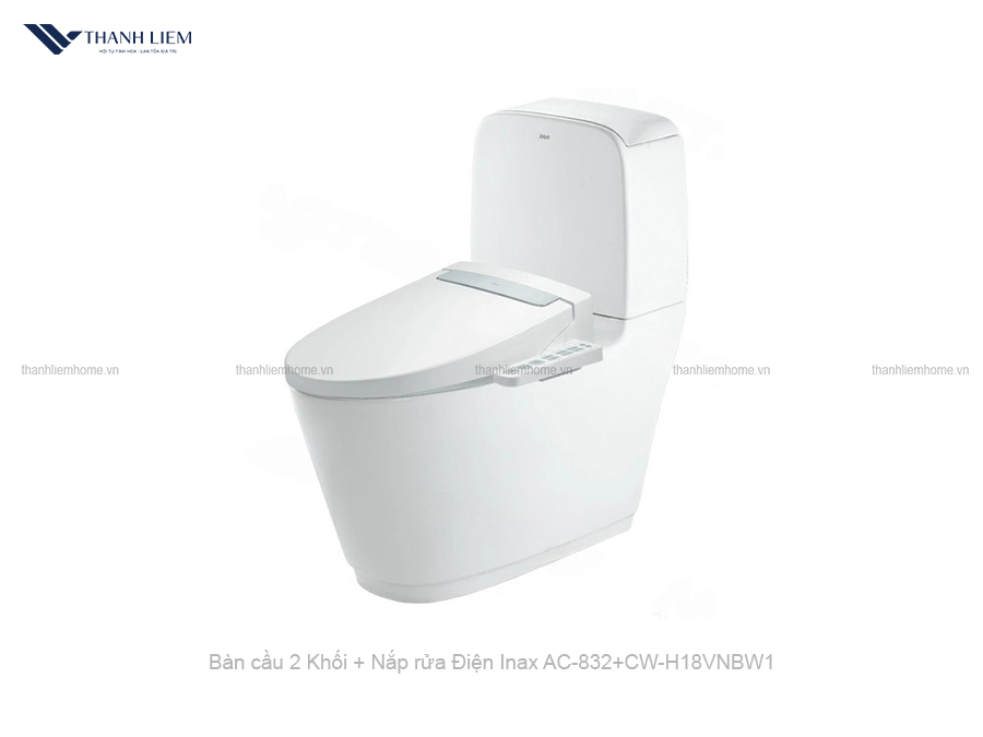 bon cau 2 khoi inax ac-832 + nap rua dien cw-h18vn