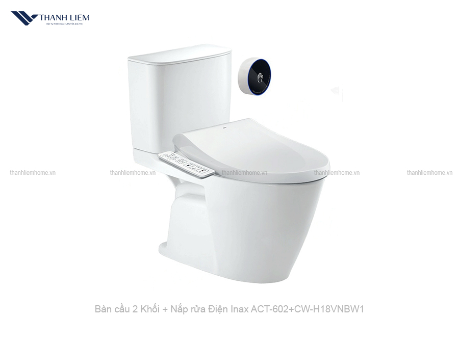 bon cau 2 khoi inax act-602 + nap rua dien cw-h18vn