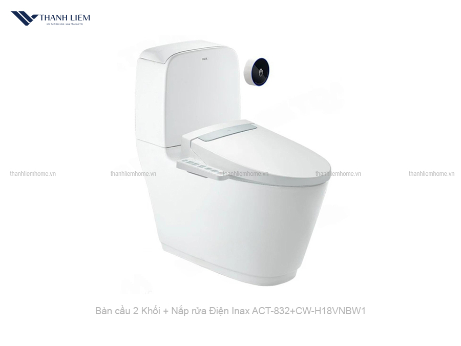 bon cau 2 khoi inax act-832 + nap rua dien cw-h18vn