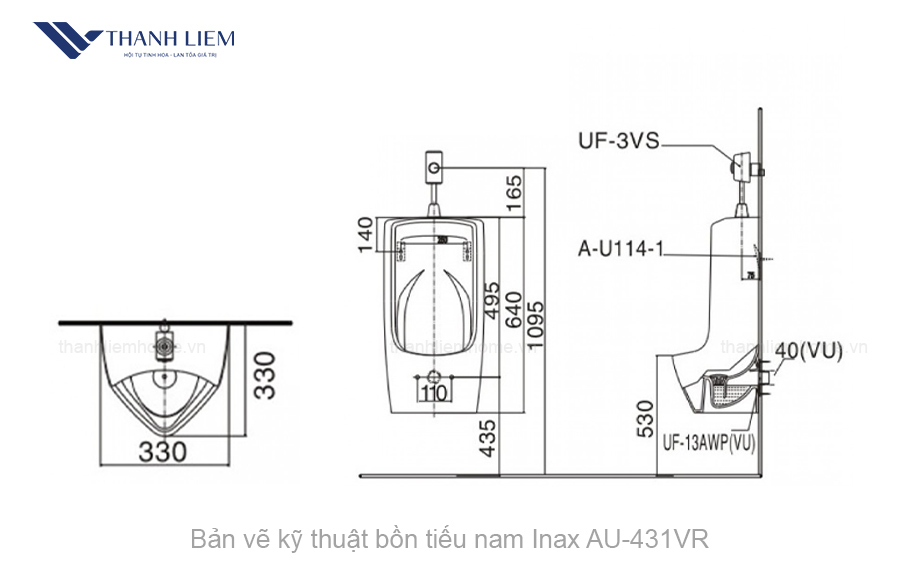 bon tieu nam inax au-431vr