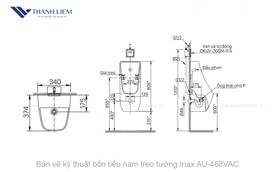 bon tieu nam treo tuong inax au-468vac