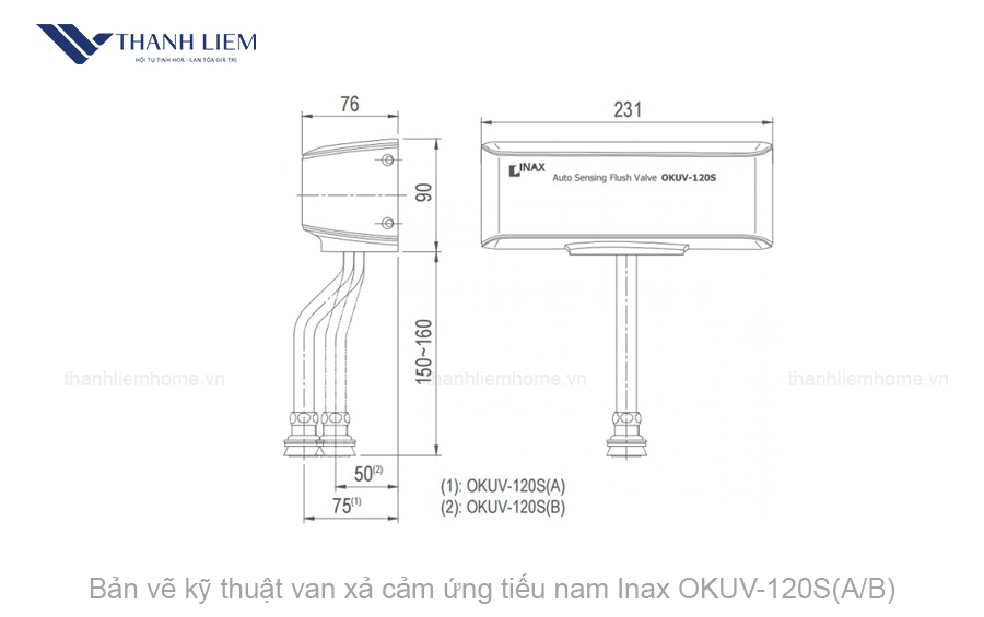 van xa cam ung tieu nam inax okuv-120s