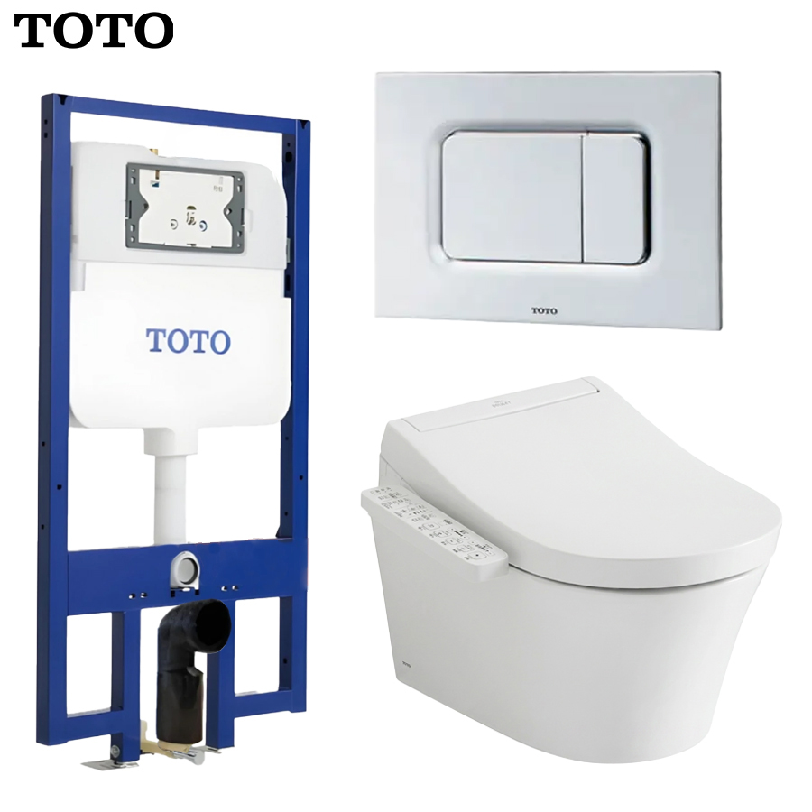 bon cau treo tuong toto cw553c kem nap rua dien tu tcf33370gaa