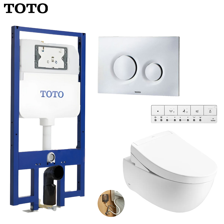 bon cau treo tuong toto cw812ra kem nap rua dien tcf34461gaa