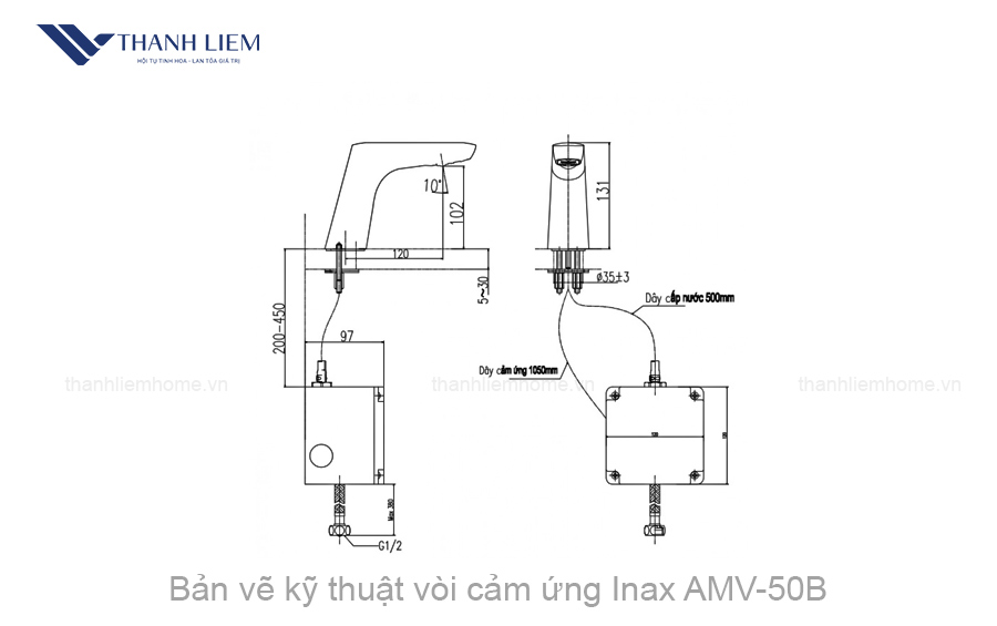 voi cam ung inax amv-50b