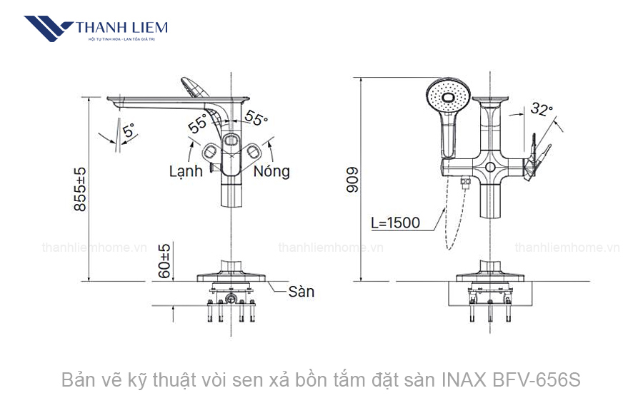 voi sen xa bon tam inax bfv-656s
