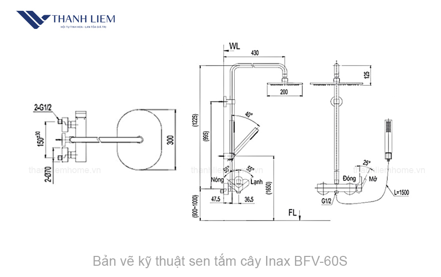 sen tam cay inax bfv-60s