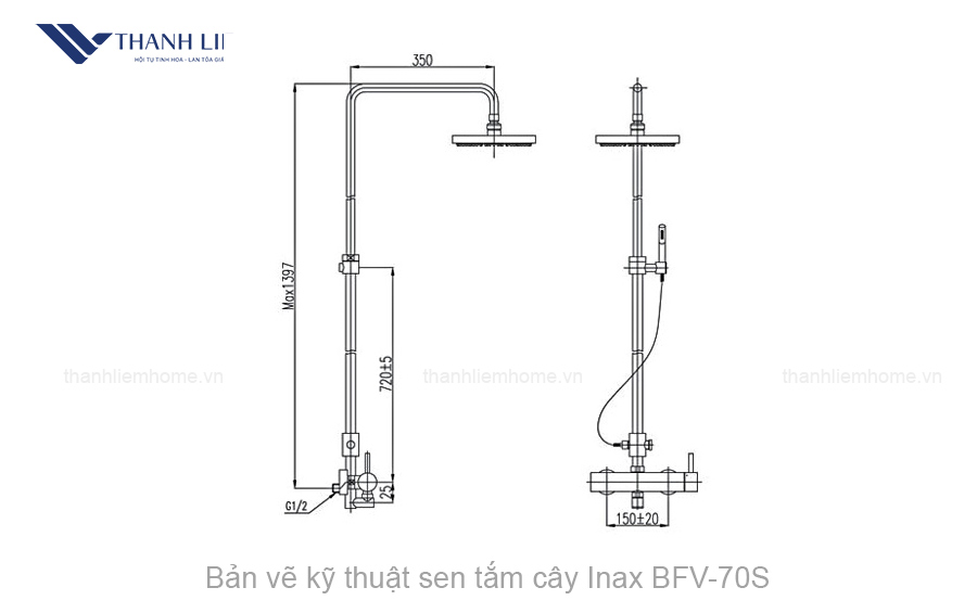sen tam cay inax bfv-70s