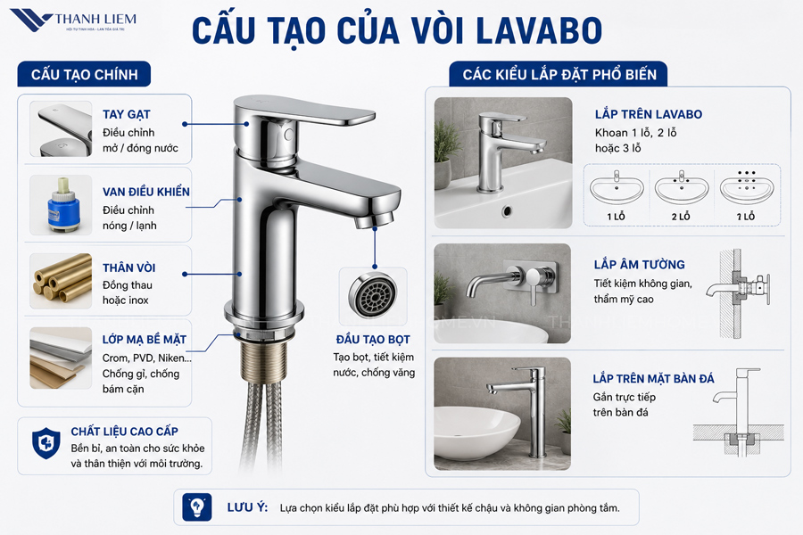 cau tao co ban cua voi lavabo