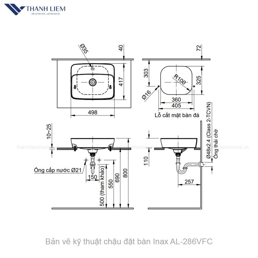 ban ve ky thuat chau dat ban Inax AL-286VFC