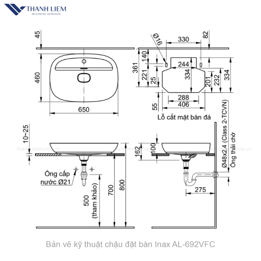 ban ve ky thuat chau dat ban Inax AL-692vfc