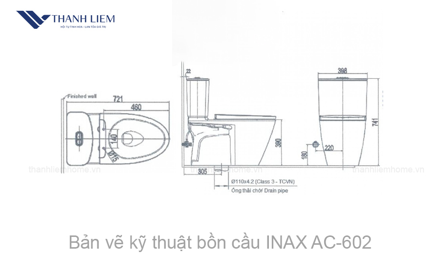 bon cau inax ac-602 nap dien tu cwh18vn