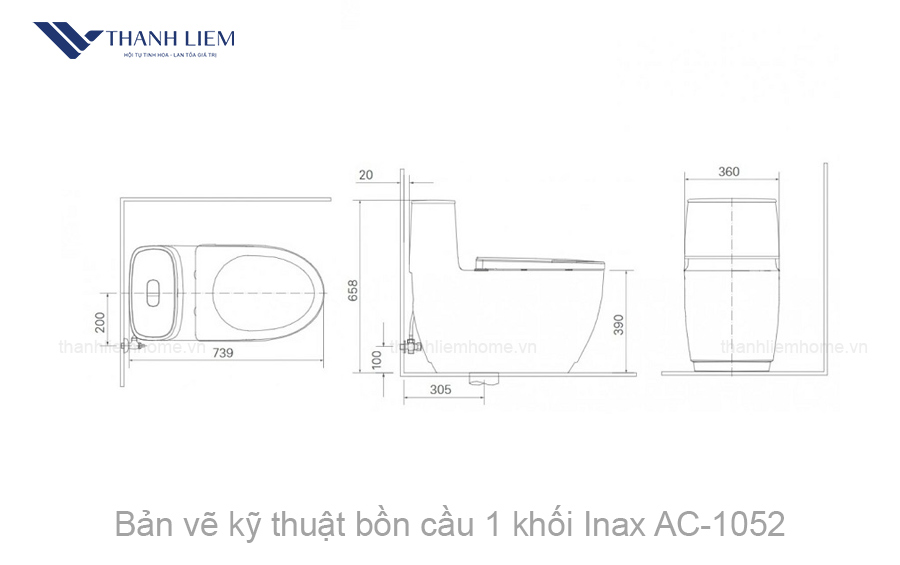 bon cau 1 khoi inax ac-1052 nap dien tu cwh17vn