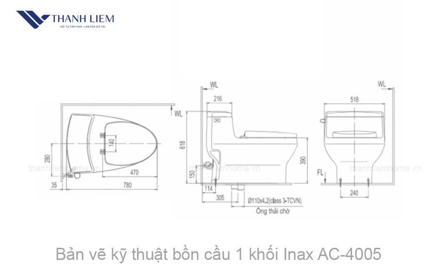 bon cau 1 khoi inax ac-4005 nap dien tu cwh17vn